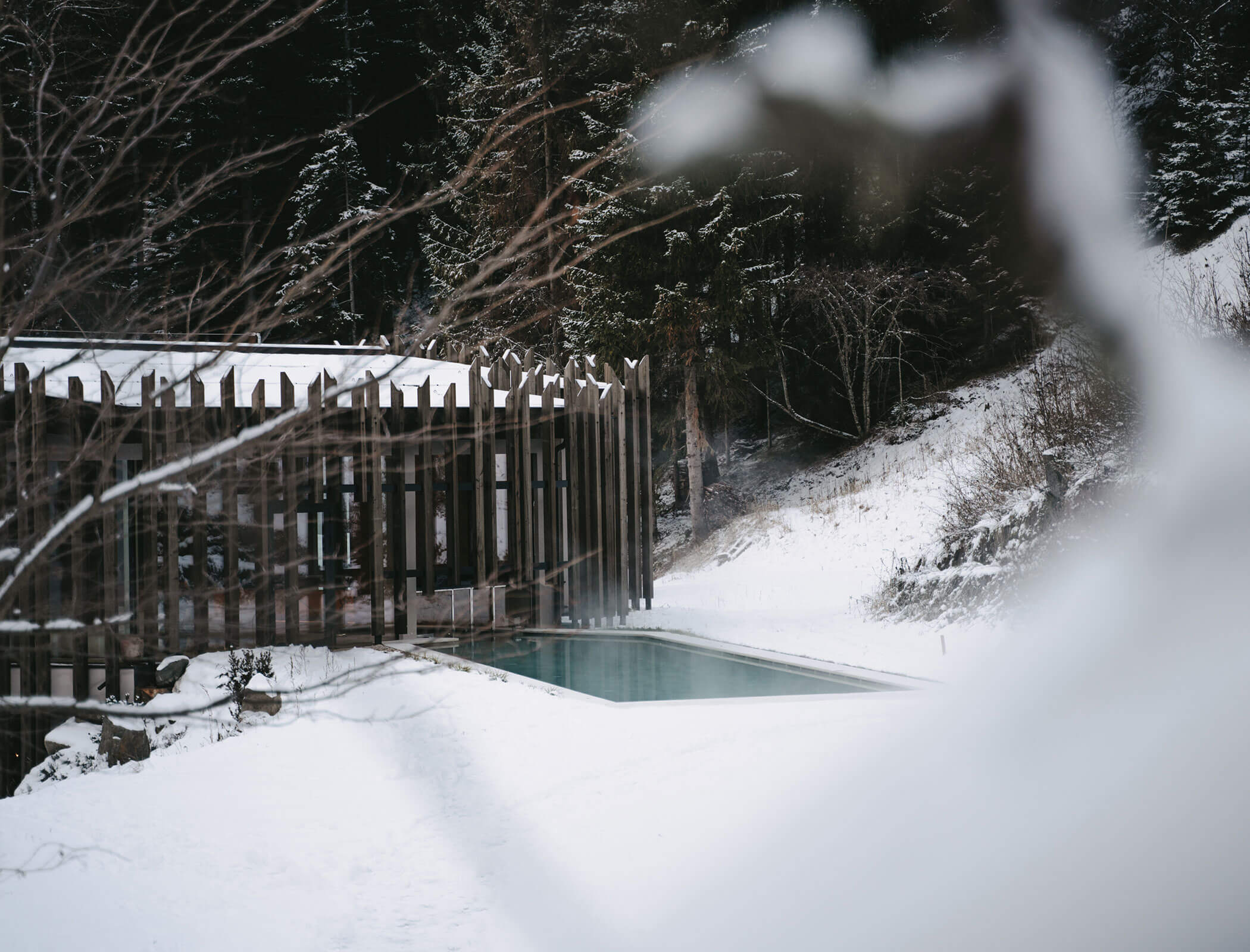Piscina esterna inverno